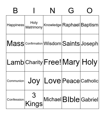 Christmas Bingo Card