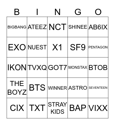 ENA02DAREUM Bingo Card