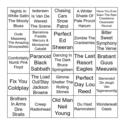 Oudjaar 2019 Bingo Card
