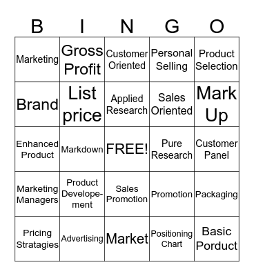 Unit 5 Bingo Card