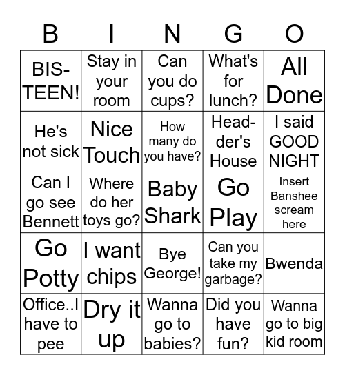 Macomb Learning Center Bingo Card