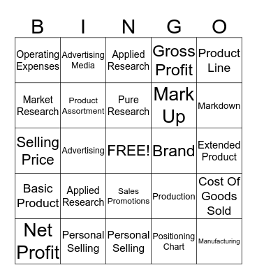 Unit 5 Bingo Card