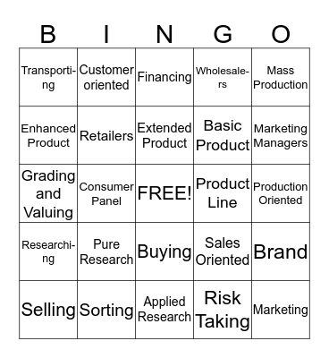 Unit 5 Bingo Card