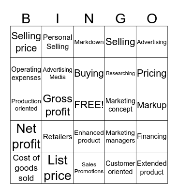 unit 5 vocab Bingo Card