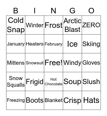 WINTER BINGO Card