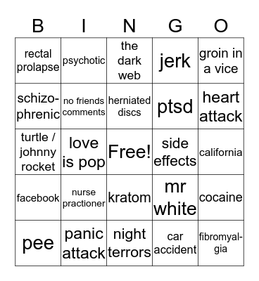 FILTERED Bingo Card