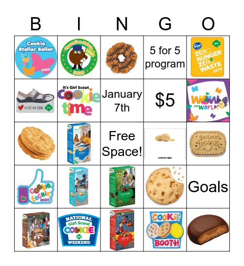 Cookie Bingo  Bingo Card