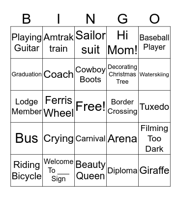 HOME MOVIE DAY Bingo Card