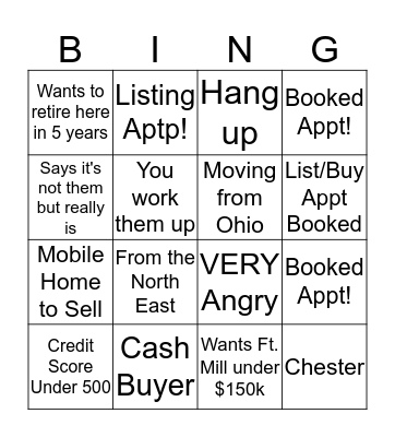 BINGO Card