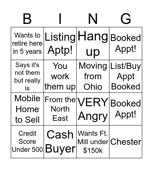 BINGO Card