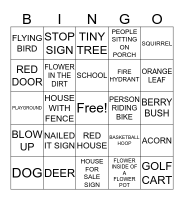 BAXTER BINGO Card