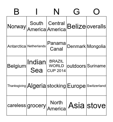 TODAY'S BINGO Card