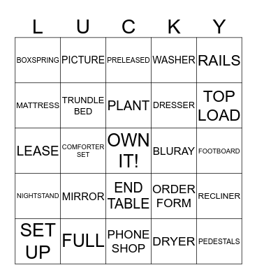 LUCKY DOG BINGO Card