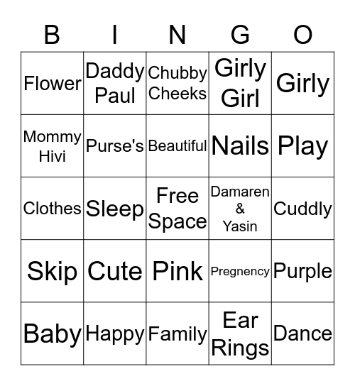 SOPHIES BINGO! Bingo Card