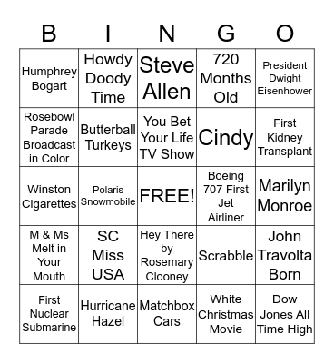 Happy Birthday Bingo Card
