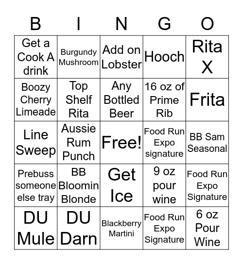 Dingo Bingo Card