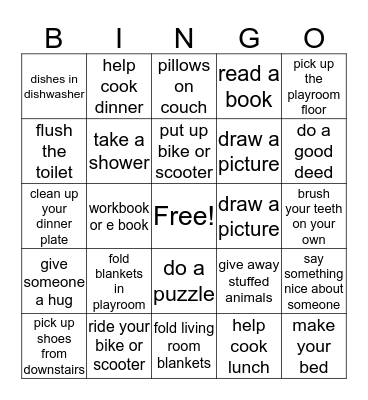BURNS FAMILY BINGO Card
