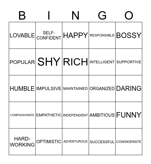 Dating Bingo Card
