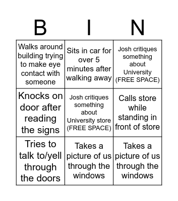 Krazy Kustomer Khart Bingo Card