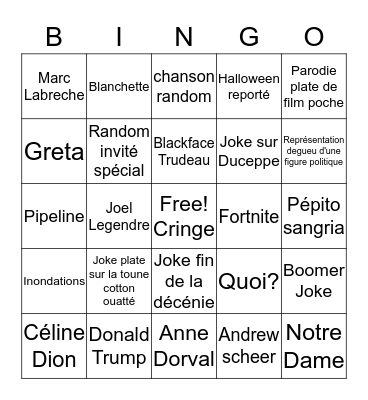 Beubye Bingo Card