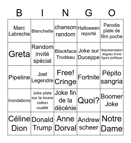 Beubye Bingo Card