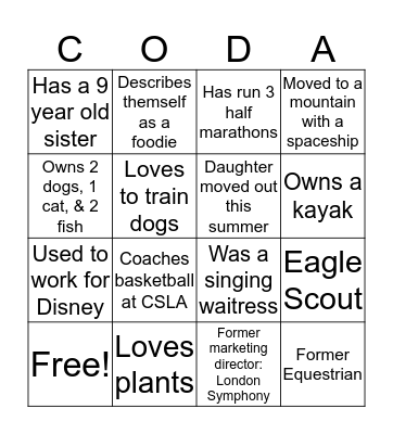 Music Teacher Bingo Card