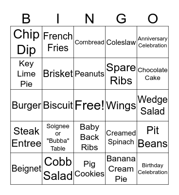 Blue Smoke Service Bingo! Bingo Card