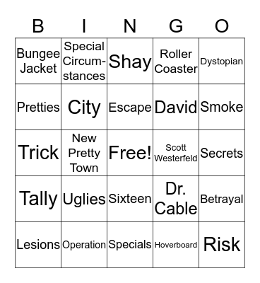 Uglies Bingo! Bingo Card