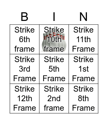 BOWLING BINGO Card