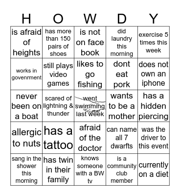 WELCOME LET'S MINGLE Bingo Card