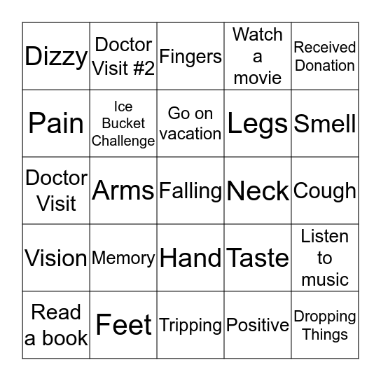 ALS Bingo Card