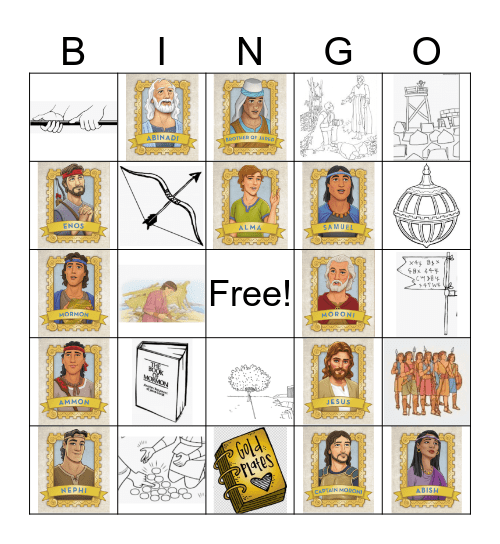Book of Mormon Bingo Card
