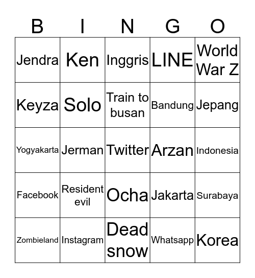 SHELTERSZONE Bingo Card