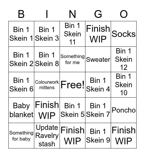 MrsJoyS Bin-Go 2020 Bingo Card
