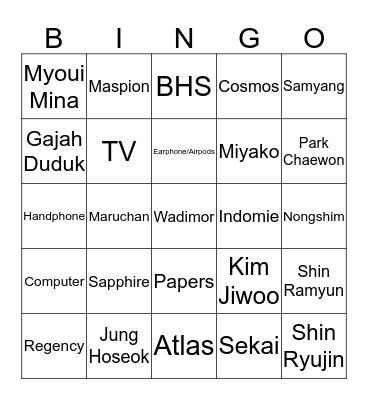 g-won's board! ♧ Bingo Card