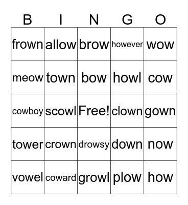 OW Bingo Card