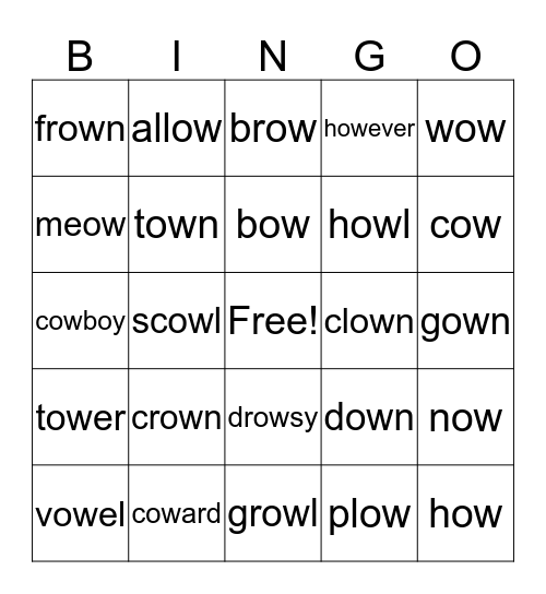 OW Bingo Card