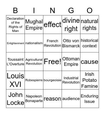 Global BINGO Card