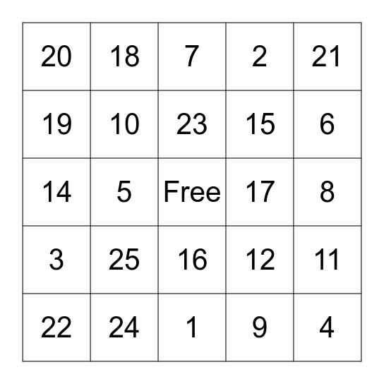 Bingo @ Gift of Love Bingo Card