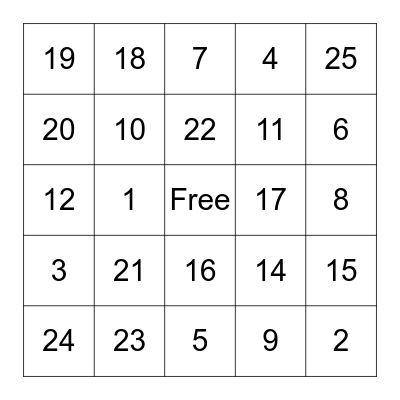 Bingo @ Gift of Love Bingo Card