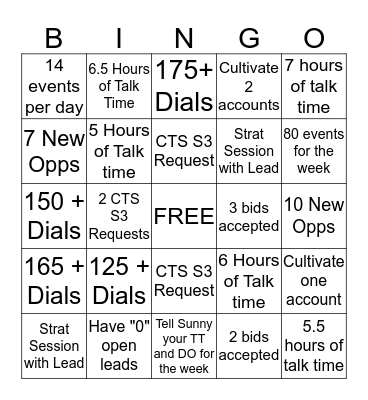 Bingo Card
