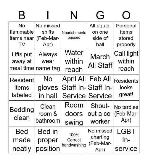 re-Setting for 2020 Bingo Card