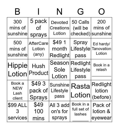 Jan 2020 Bingo Card