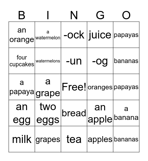 4th Grade Review BINGO Card