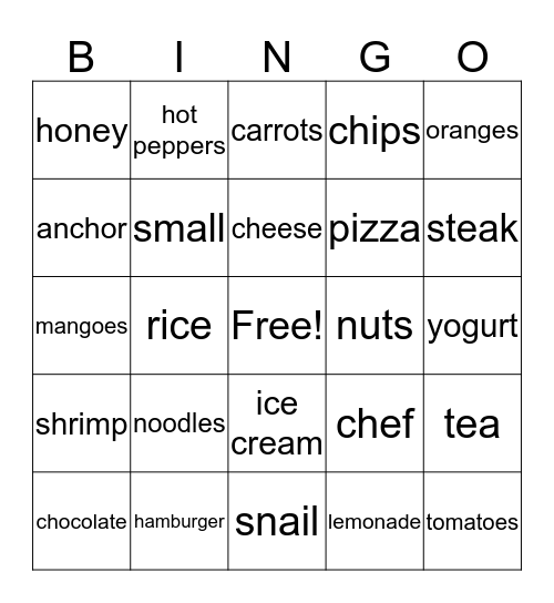 Unit 9 Bingo Card