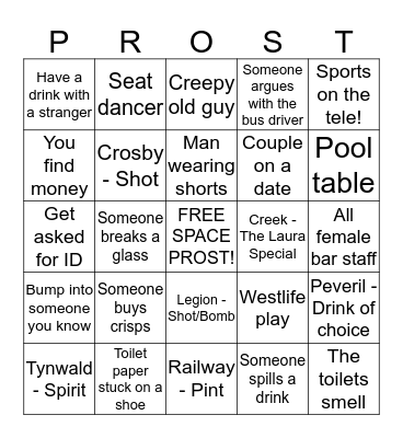Carla's birthday bingo! Bingo Card