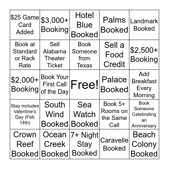 MEGA Sale BINGO Card