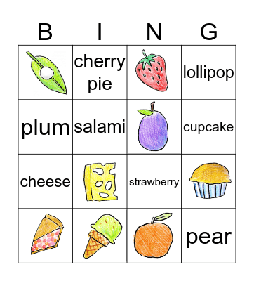 Hungry Cartepillar  Bingo Card