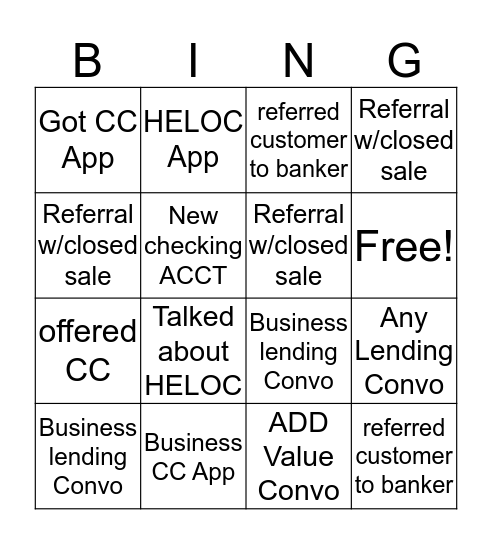 351 Bingo Card