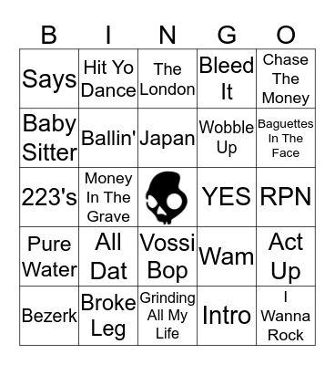 DJ BINGO (Round 3) Bingo Card